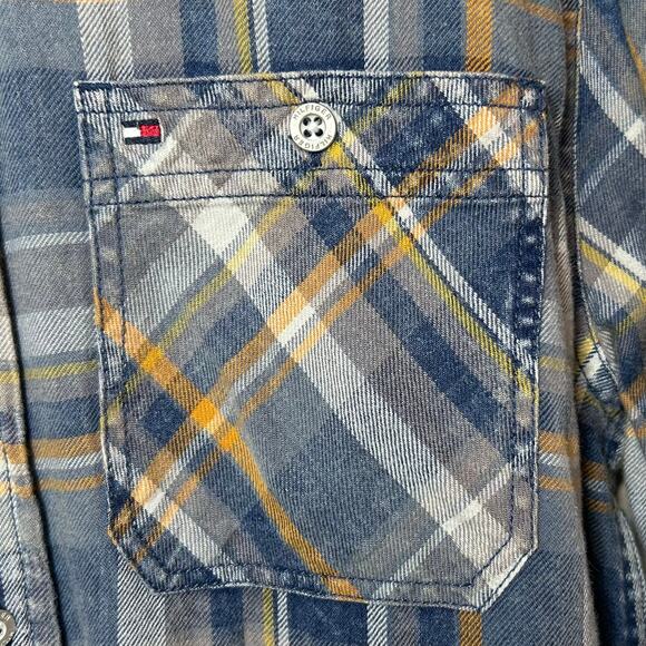 Tommy Hilfiger Plaid Flannel Shirt Size XL/20 Button Down - Picture 8 of 9